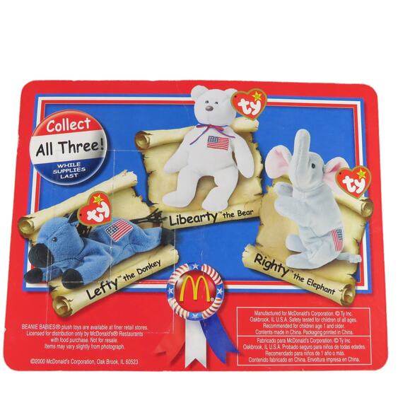 Lot of 7 McDonald's Ty Beanie Babies International Bears II Good Condition READ - Picture 13 of 16